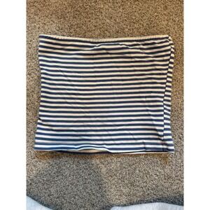 Edikted Blue and White Striped Strapless Tube Top Bandeau XS